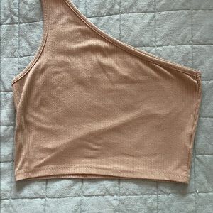 Brown one shoulder top